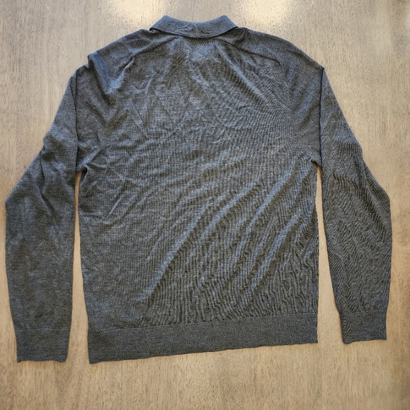 Theory Uniform Melange Long Sleeves Polo Size Medium - Picture 3 of 5